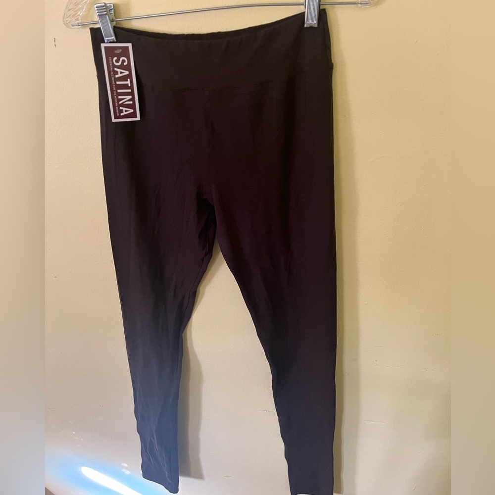 Satina Brown Leggings One Size NWT